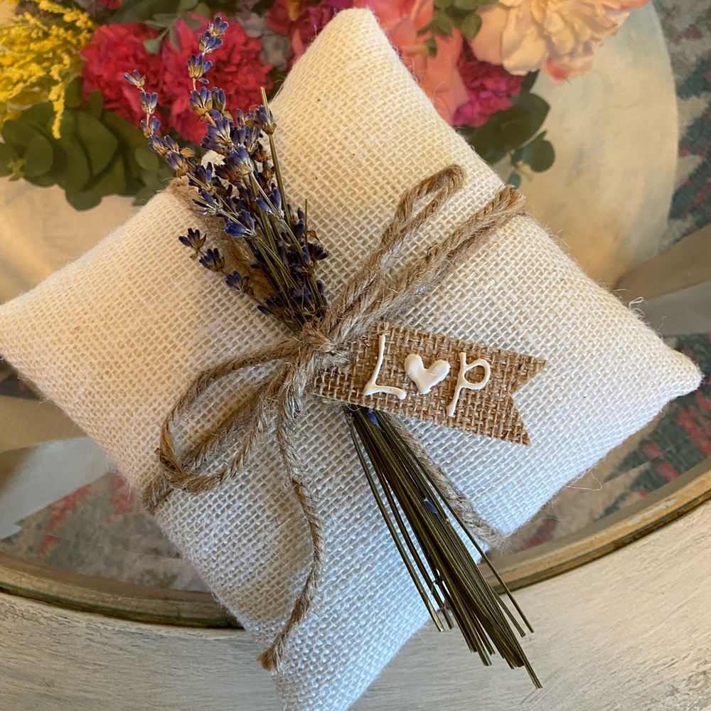 Ivory ring bearer pillow